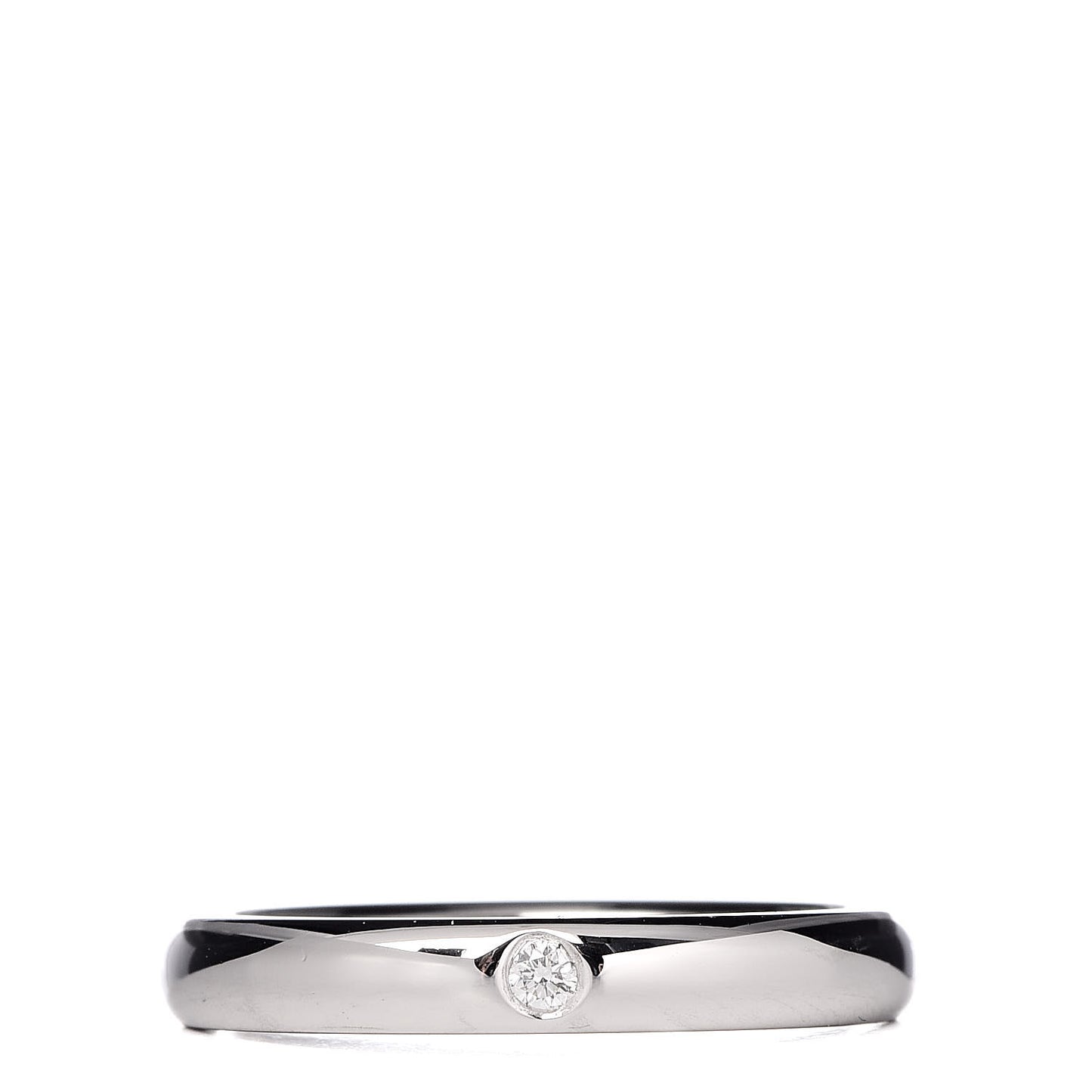 Platinum Diamond Elsa Peretti Band Ring 46 3.75