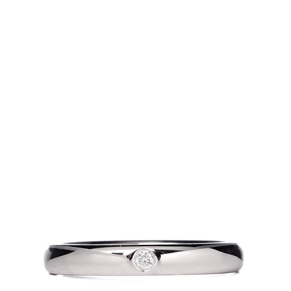 Tiffany Platinum Diamond Elsa Peretti Band Ring 46 3.75 1 of 6