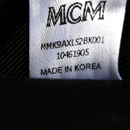 MCM Metallic Visetos Striped Medium Stark Backpack Silver Black 7 of 12