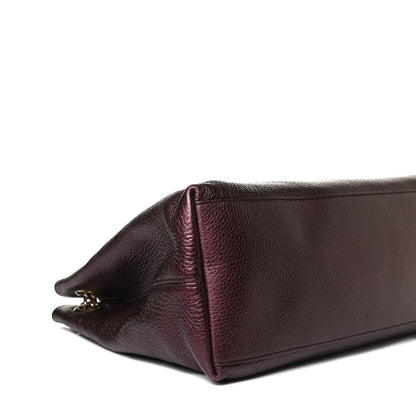 Gucci Metallic Cellarius Calfskin Medium Soho Chain Shoulder Bag Classic Burgundy 10 of 16
