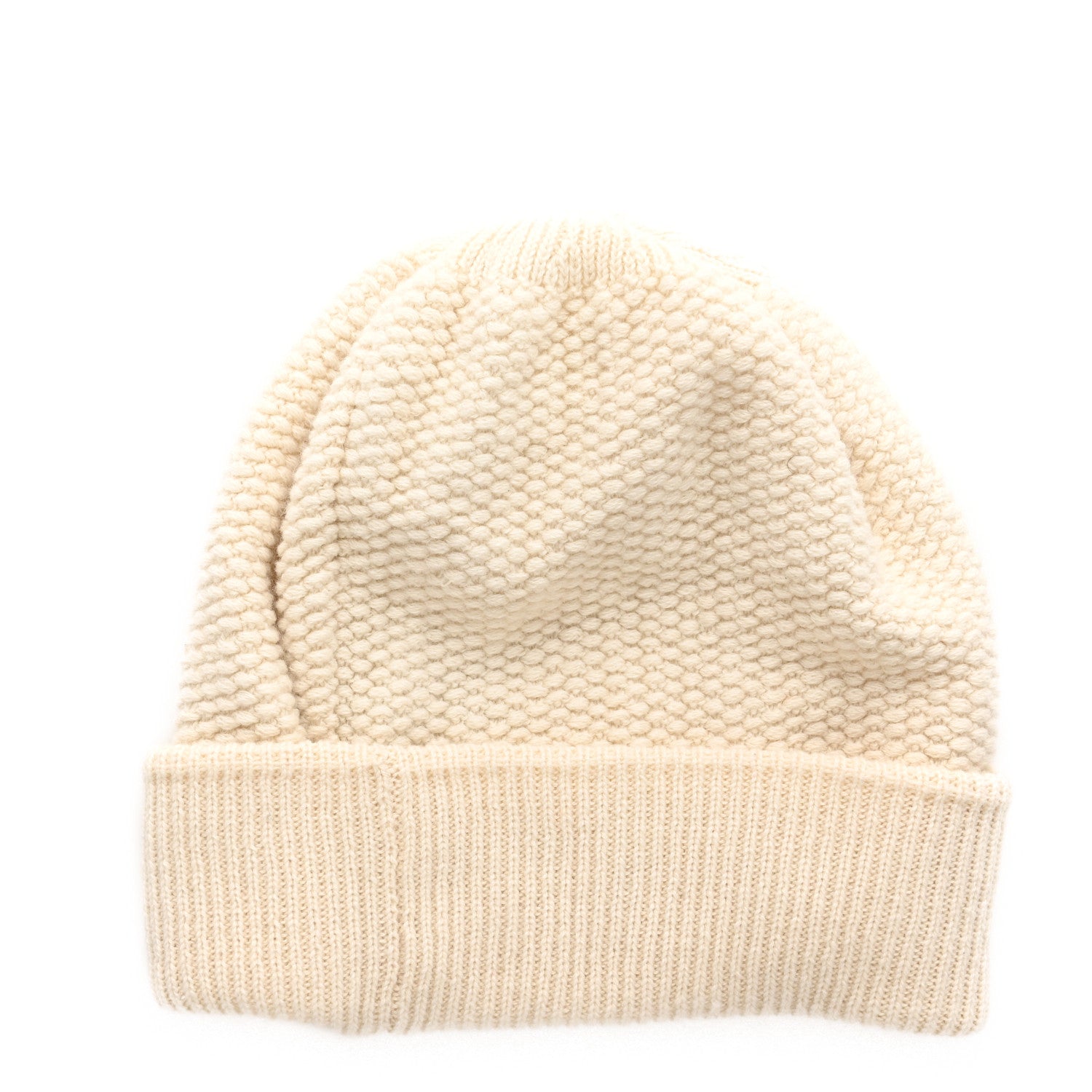 Chanel Wool Cashmere CC Beanie Hat Ivory Black 3 of 4