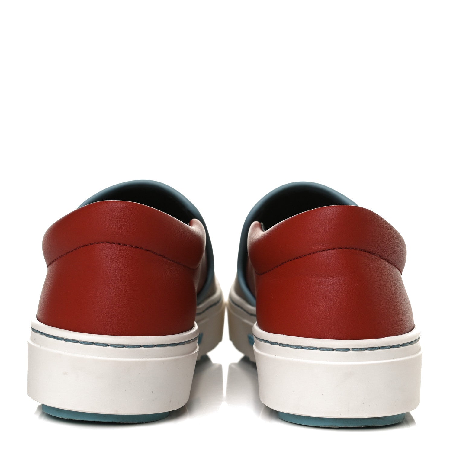 Fendi Vitello Elite Monster Bug Slip On Sneakers 35 Grigio Polvere Bloody Mary Pale Turquoise 6 of 13