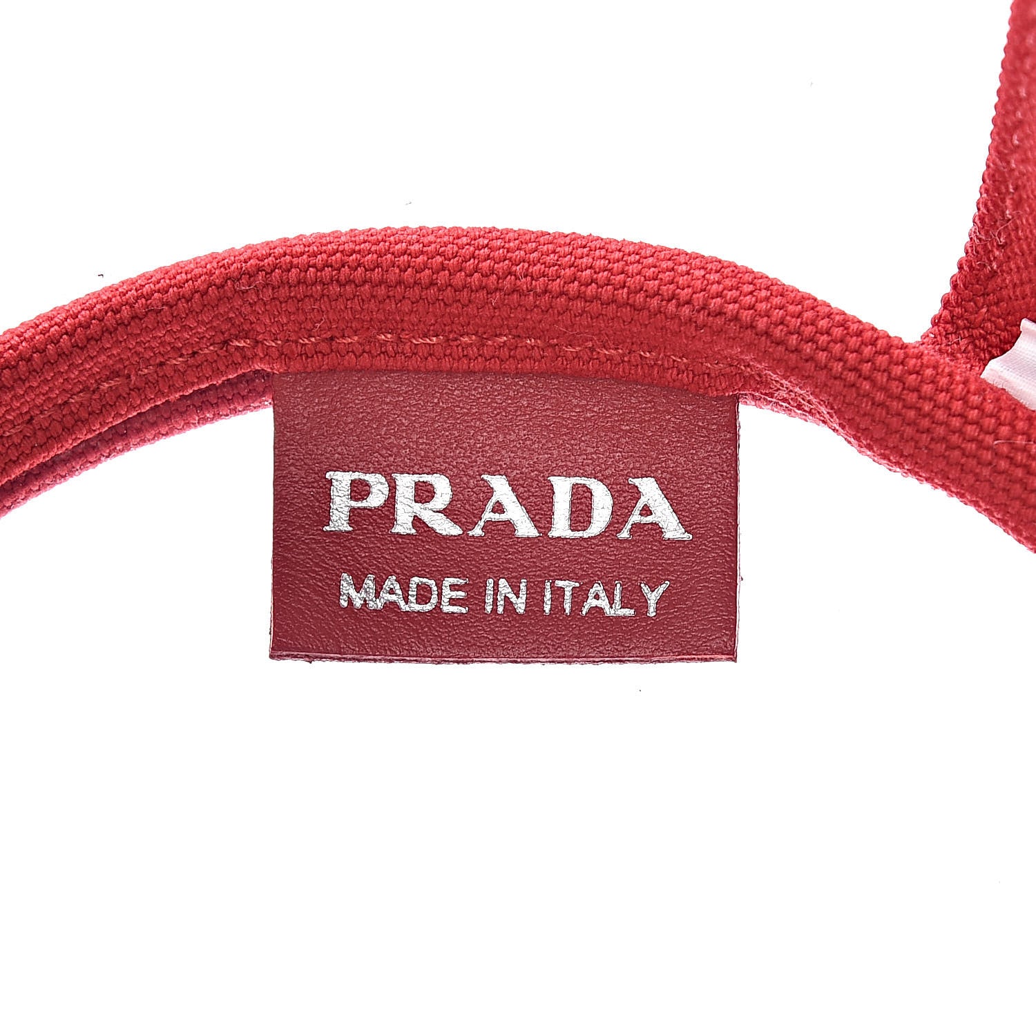 Prada Plexiglass Calfskin Small Shopper Tote Rosso 7 of 10