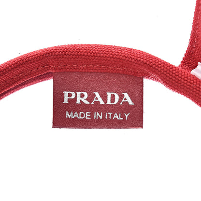 Prada Plexiglass Calfskin Small Shopper Tote Rosso 7 of 10