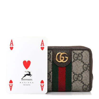 Gucci GG Supreme Monogram Web Ophidia Playing Card Case Beige New Acero 4 of 9