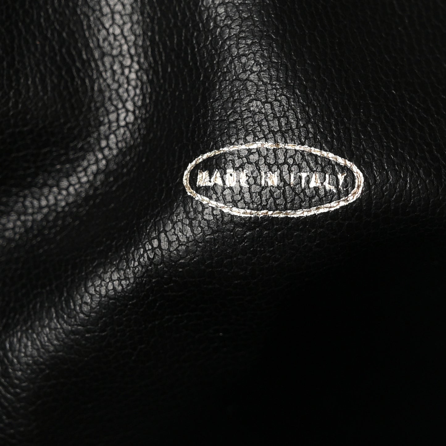 Lambskin Diamond Stitched Drawstring Shoulder Bag Black