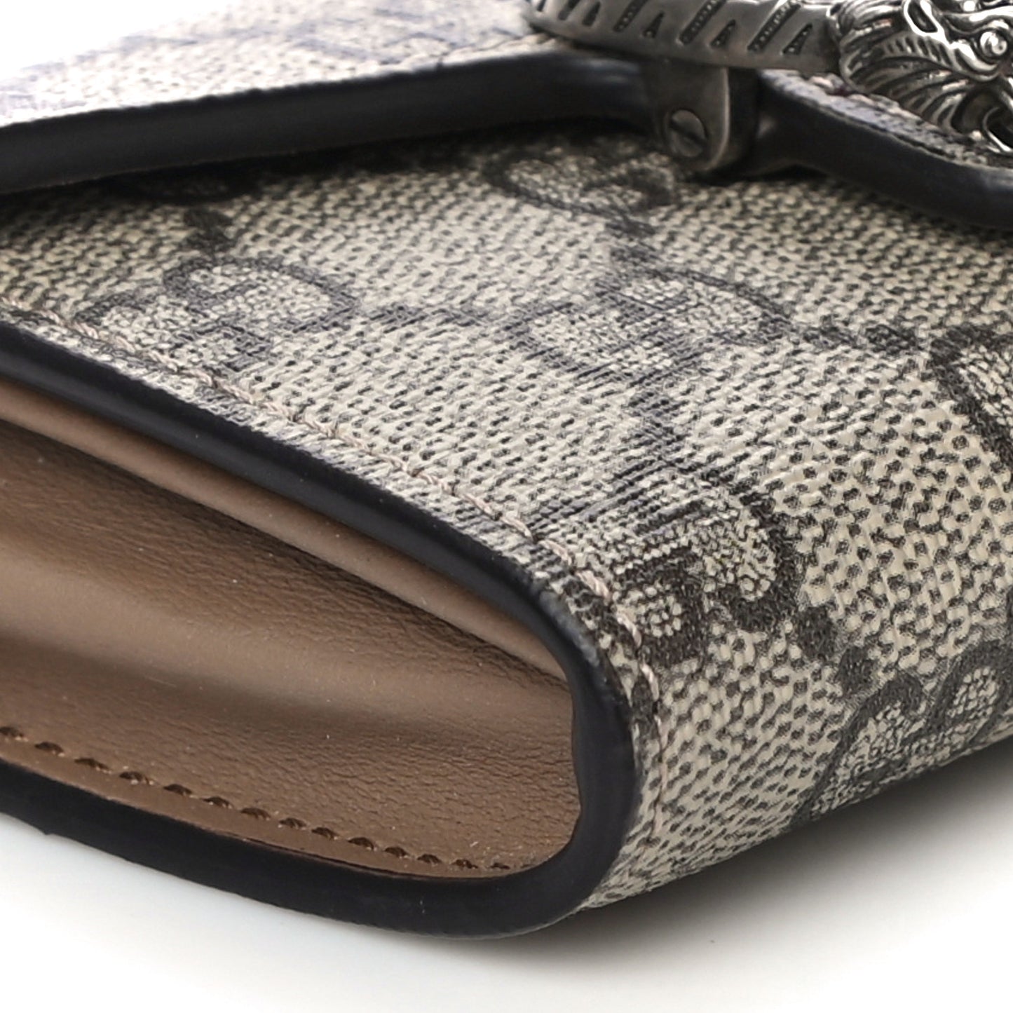 GG Supreme Monogram Dionysus Coin Purse Taupe