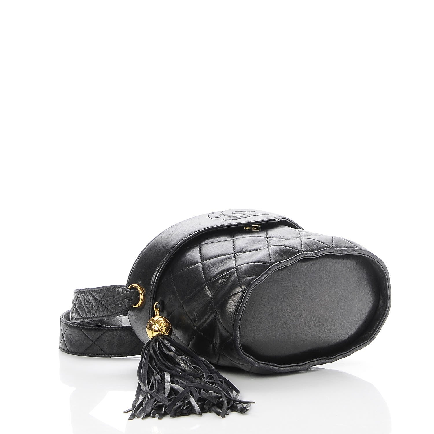 Chanel Lambskin Quilted Tassel Shoulder Bag Black 4 of 7