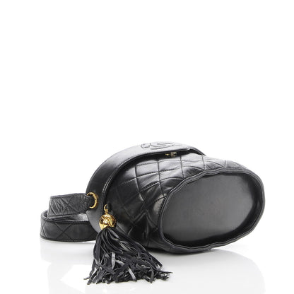Chanel Lambskin Quilted Tassel Shoulder Bag Black 4 of 7