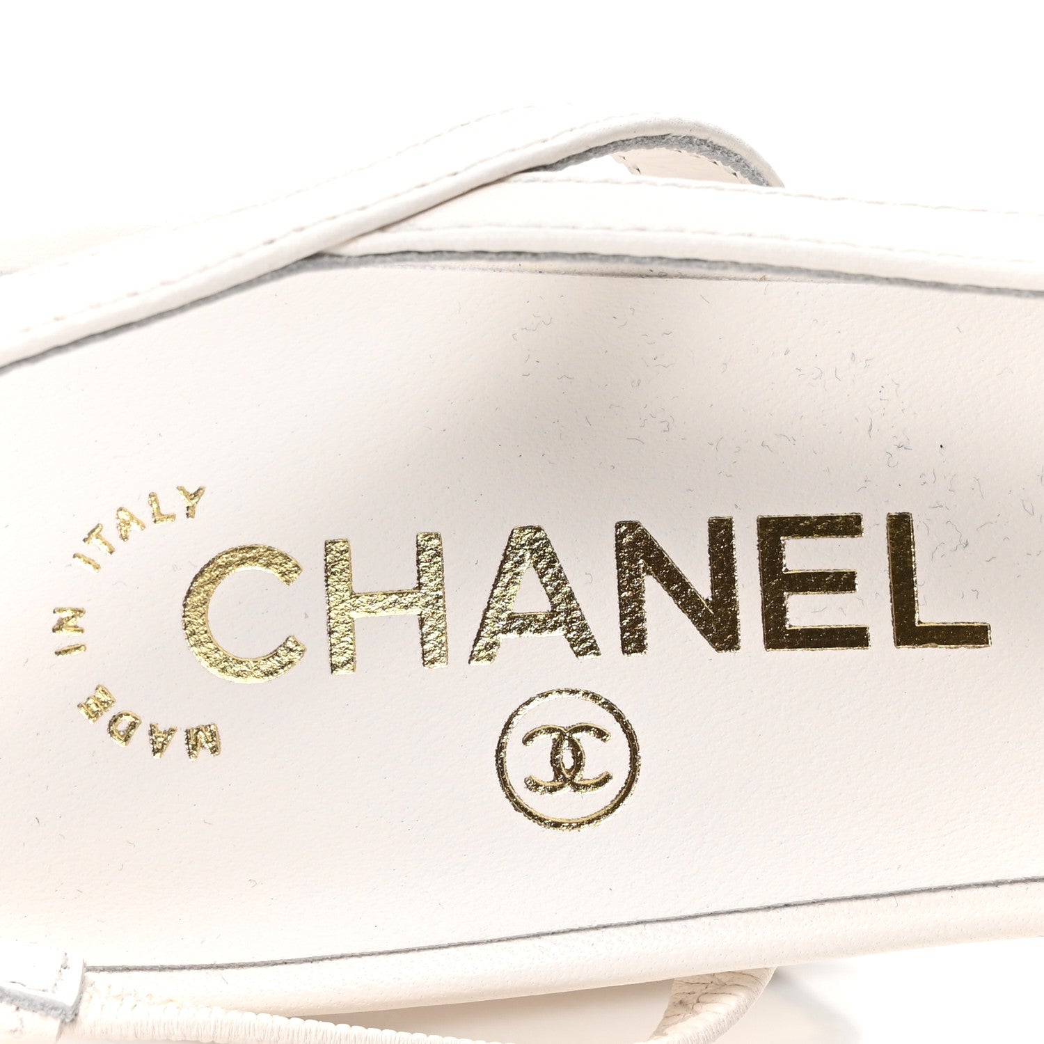 Chanel Lambskin Grosgrain Cap Toe CC Slingback Pumps 40 White Black 8 of 10