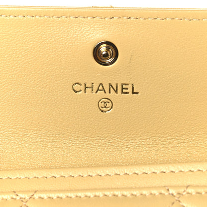 Chanel Lambskin Quilted Chanel 19 Flap Card Holder Yellow 7 of 10