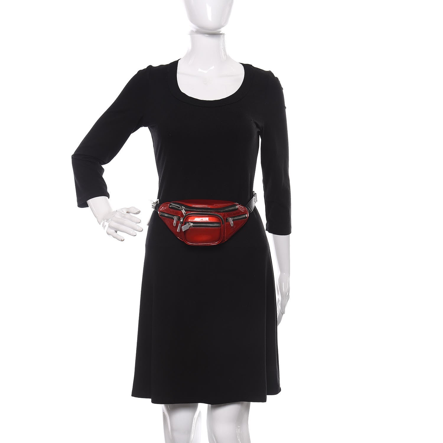 Alexander Wang Patent Attica Mini Belt Bag Red 2 of 9