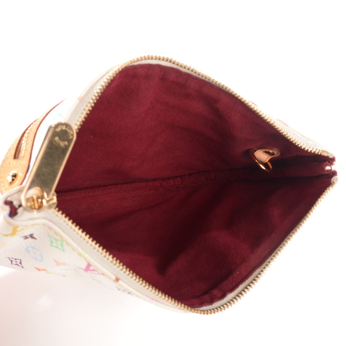 Monogram Multicolor Pochette Plate GM White