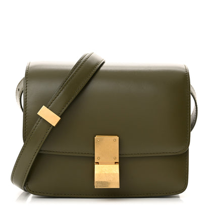 Celine Box Calfskin Small Classic Box Flap Bag Army Green 1 of 11