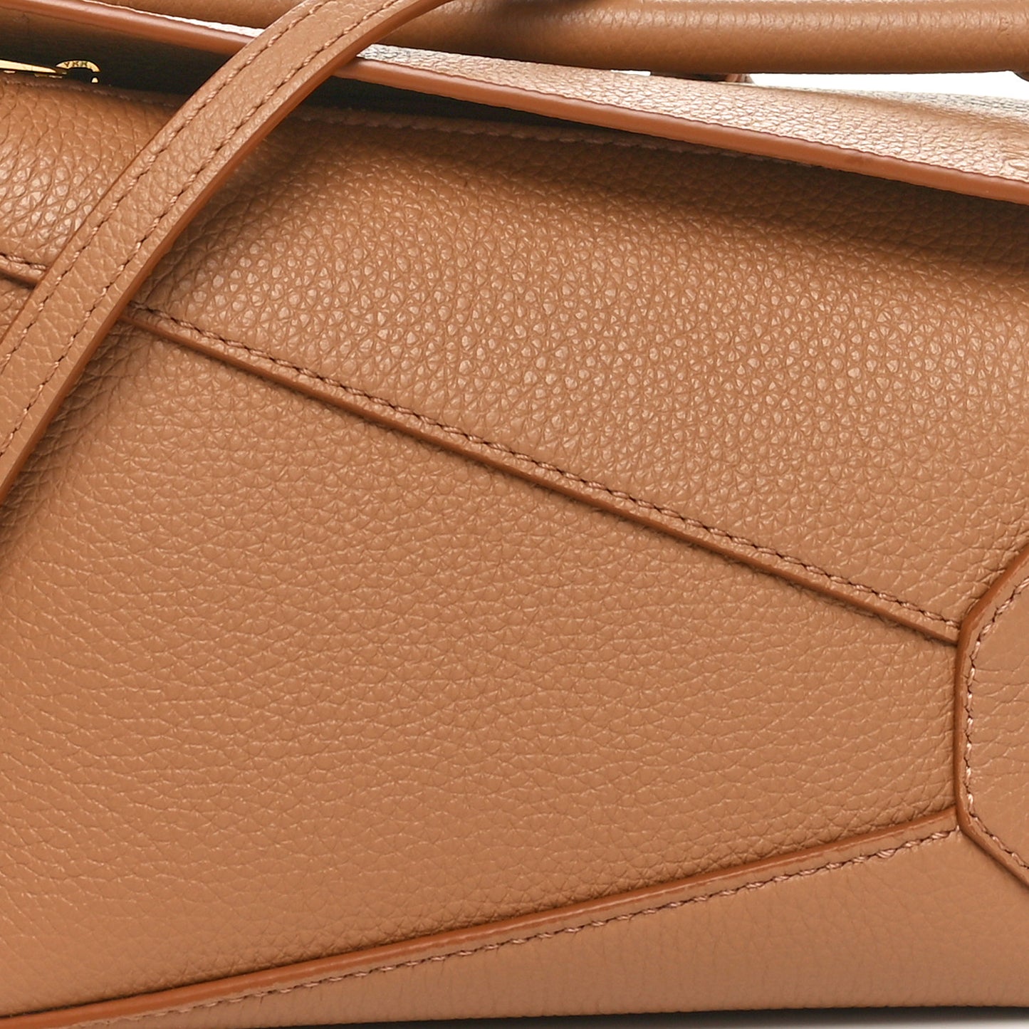 Calfskin Mini Puzzle Edge Bag Toffee