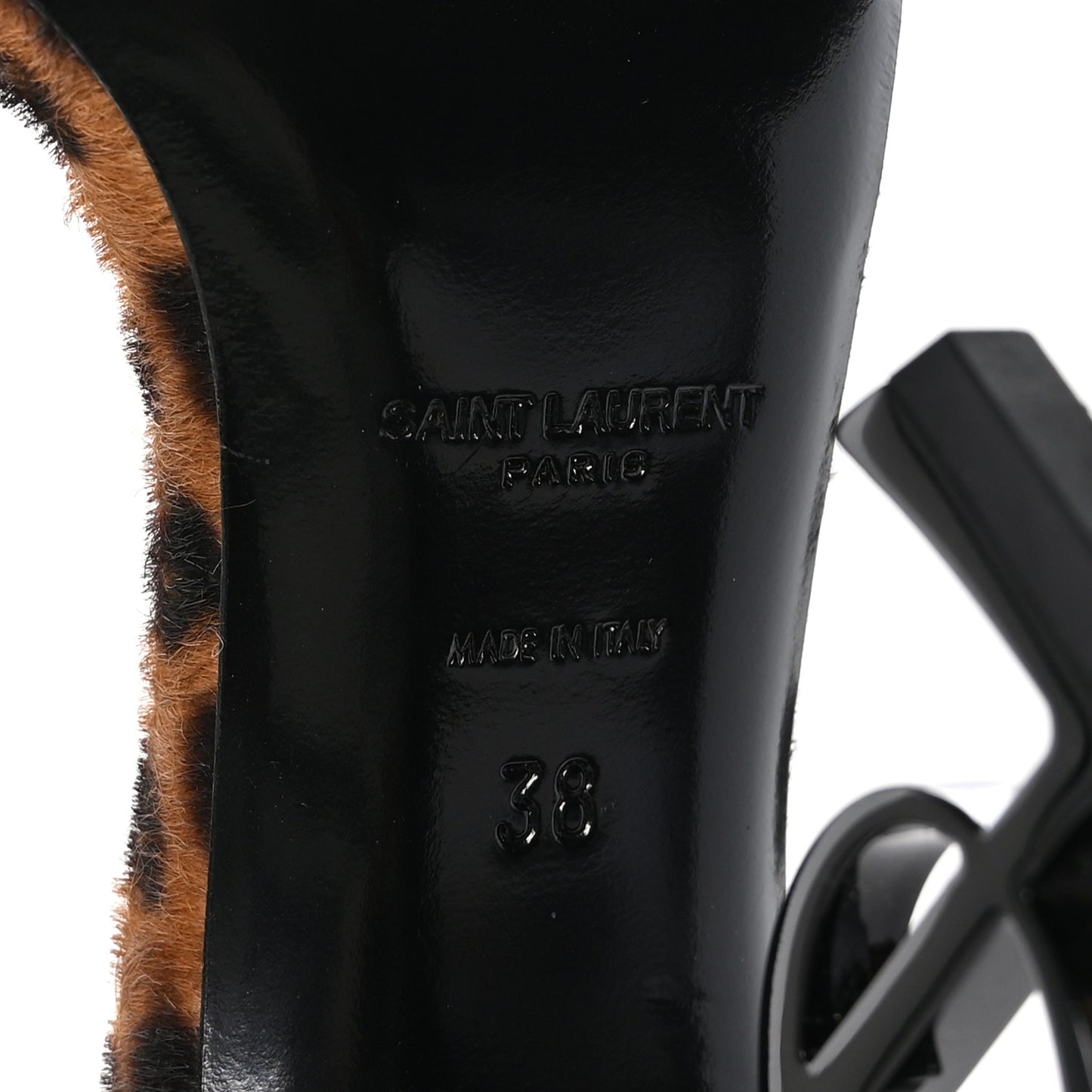 Calf Hair Leopard Opyum 110 Sandals 38 Brown