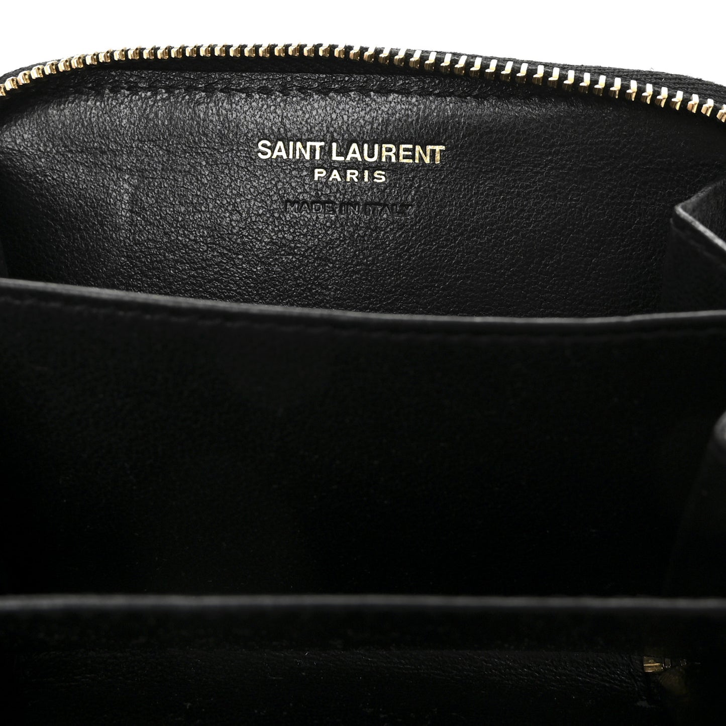 Lambskin Matelasse Monogram Vicky Zip Around Card Holder Black