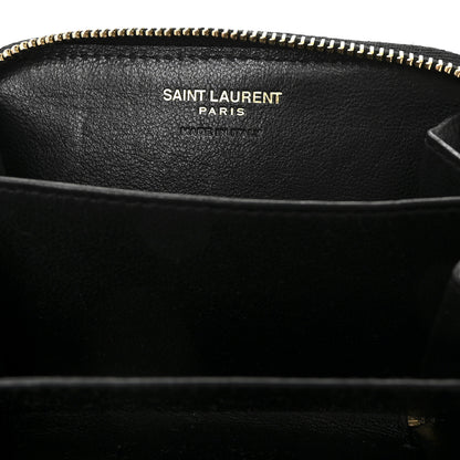 Saint Laurent Lambskin Matelasse Monogram Vicky Zip Around Card Holder Black 6 of 7