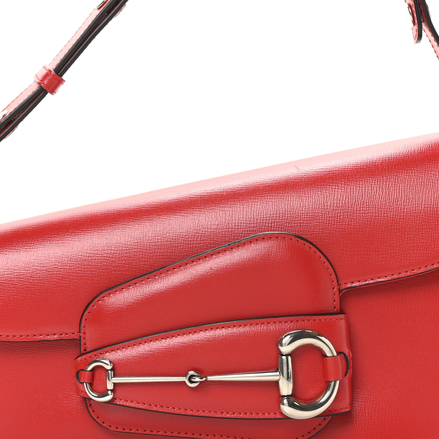 Demetra Small Horsebit 1955 Asymmetric Shoulder Bag New Cherry Red