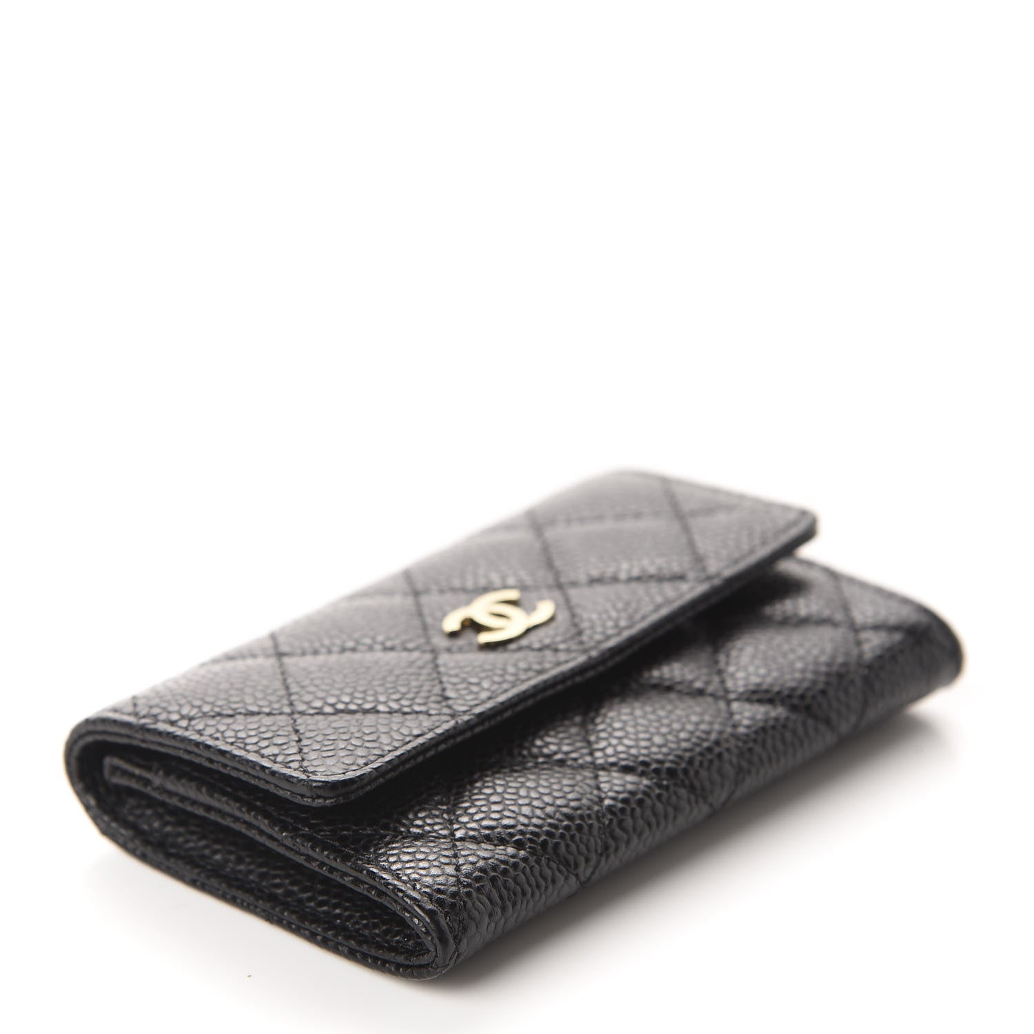 Chanel Caviar Quilted Flap Card Holder Black 4 of 9