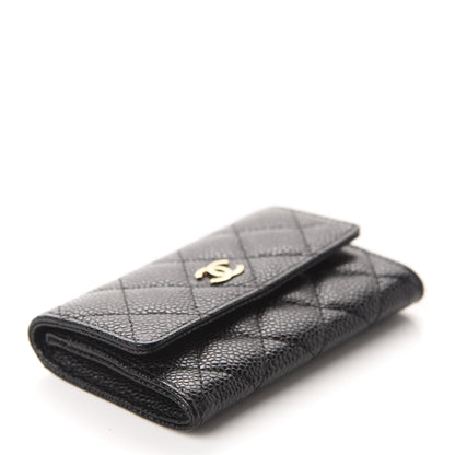 Chanel Caviar Quilted Flap Card Holder Black 4 of 9