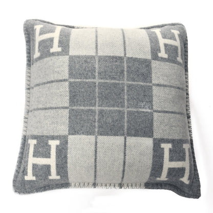Hermes Wool Cashmere Avalon III Pillow PM Ecru Gris Clair 2 of 3