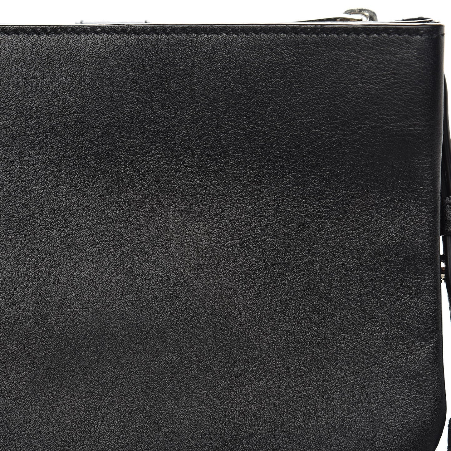 Calfskin Monogram Tri Pocket Crossbody Bag Black