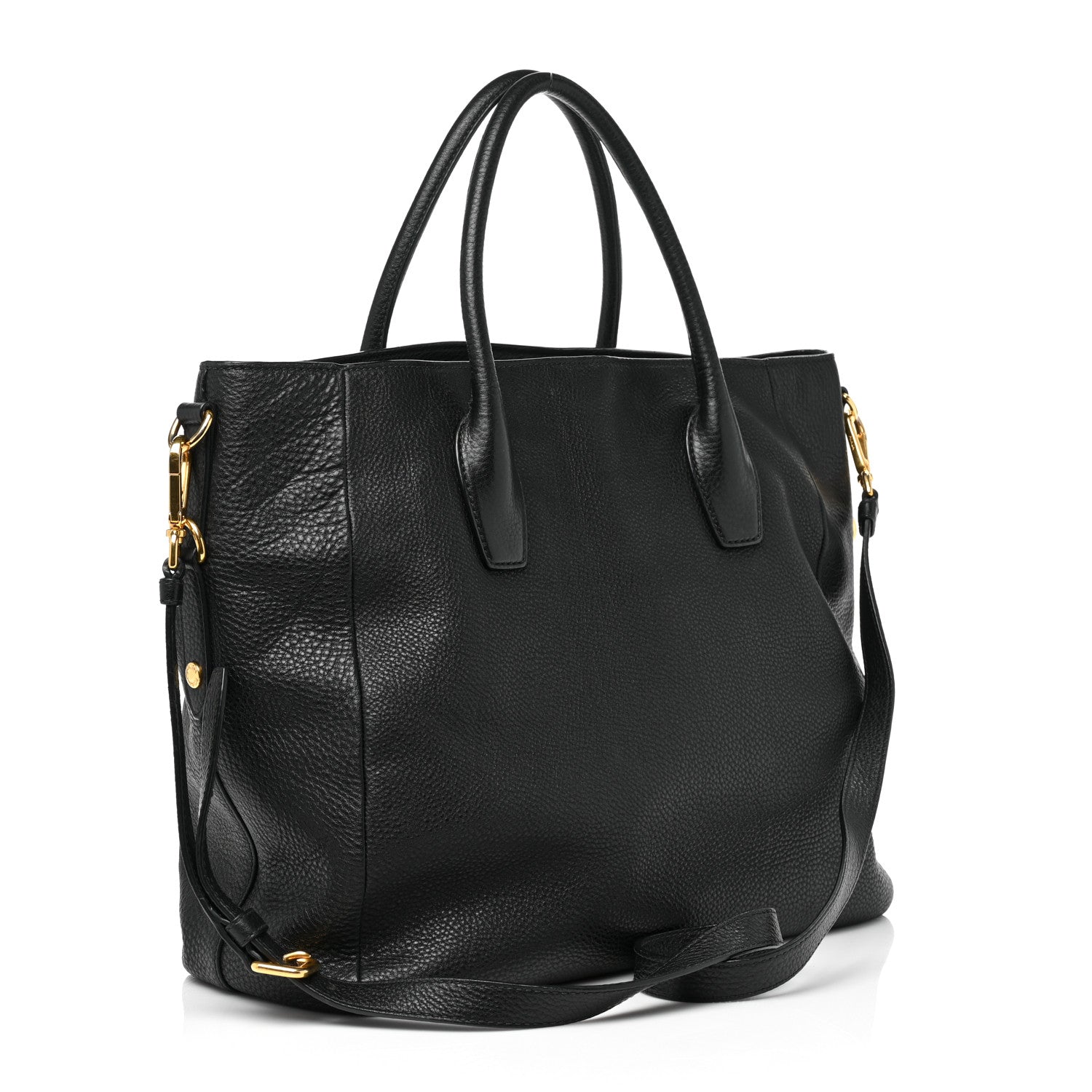 Prada Vitello Daino Tote Black 3 of 11