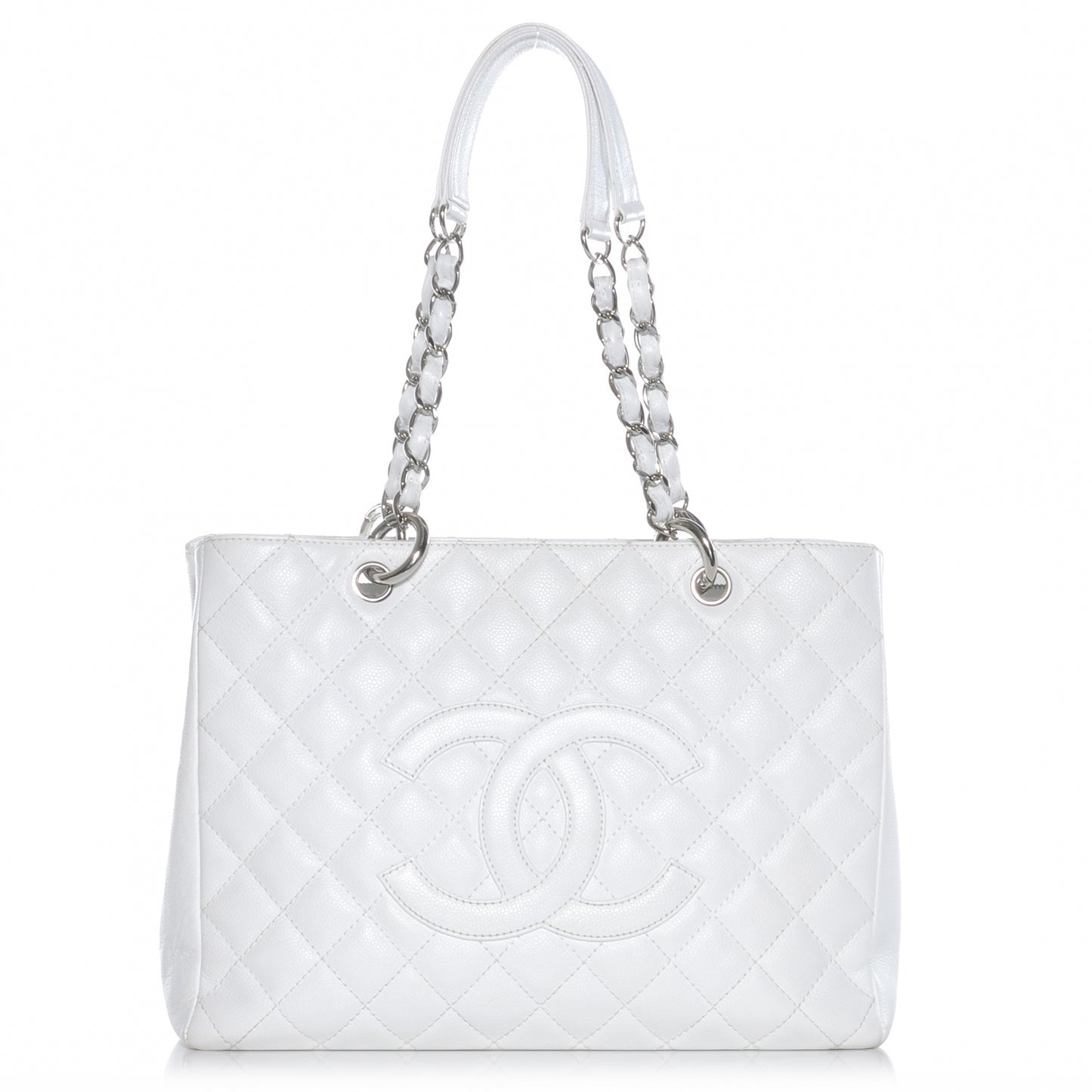 Caviar Grand Shopping Tote GST White
