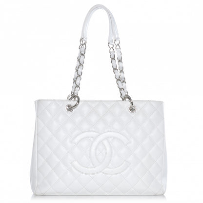 Chanel Caviar Grand Shopping Tote GST White 1 of 7