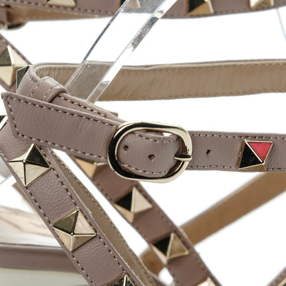 Valentino Garavani Patent Rockstud Ankle Strap 100mm Pumps 40 Light Ivory Poudre 5 of 9