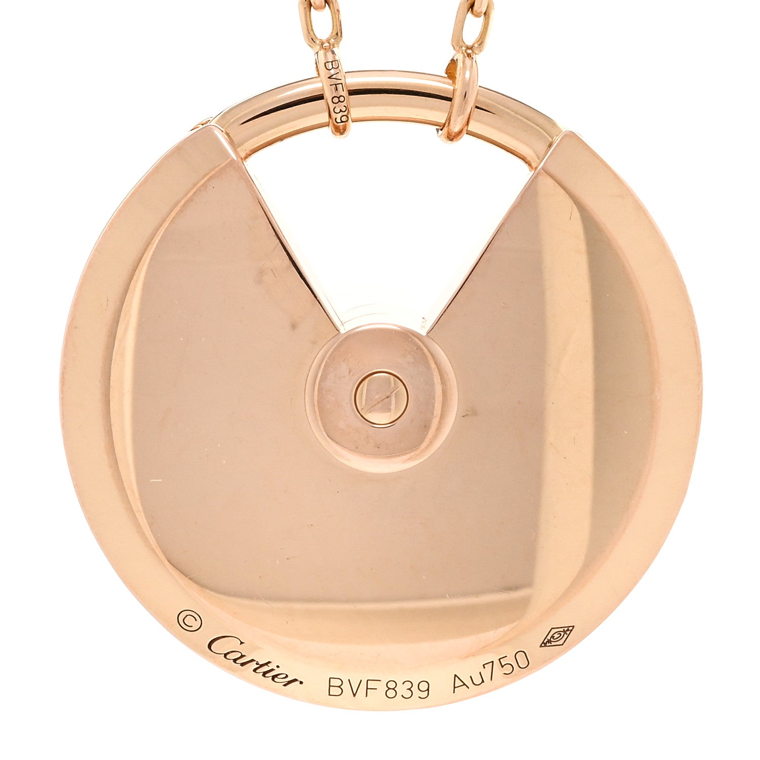 Cartier 18K Pink Gold Diamond Black Onyx MM Amulette de Cartier Pendant Necklace 4 of 4