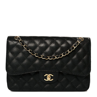 Chanel Caviar Quilted Jumbo Double Flap Black 1 of 12