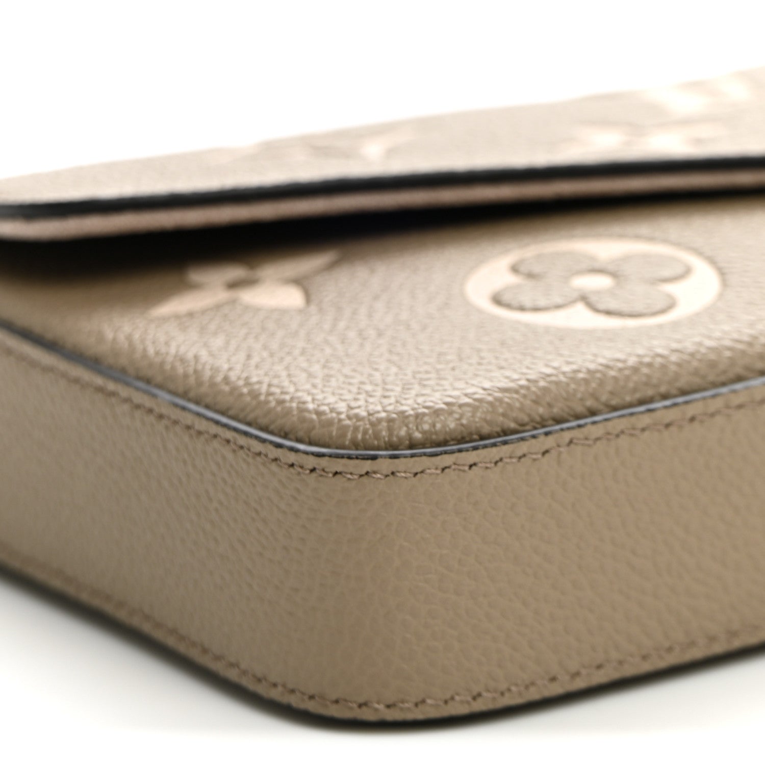 Louis Vuitton Empreinte Monogram Giant Felicie Pochette Tourterelle Creme 8 of 9