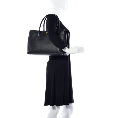 Chanel Calfskin Cerf Executive Shopper Tote Black 3 of 11
