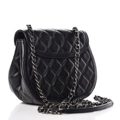 Chanel Lambskin Quilted Messenger Flap Black 3 of 11