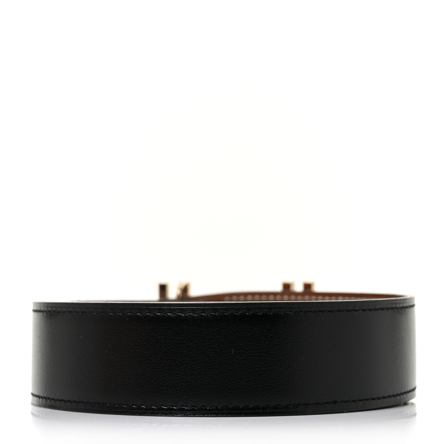 Box Togo 32mm Au Carre H Belt 95 Black Gold