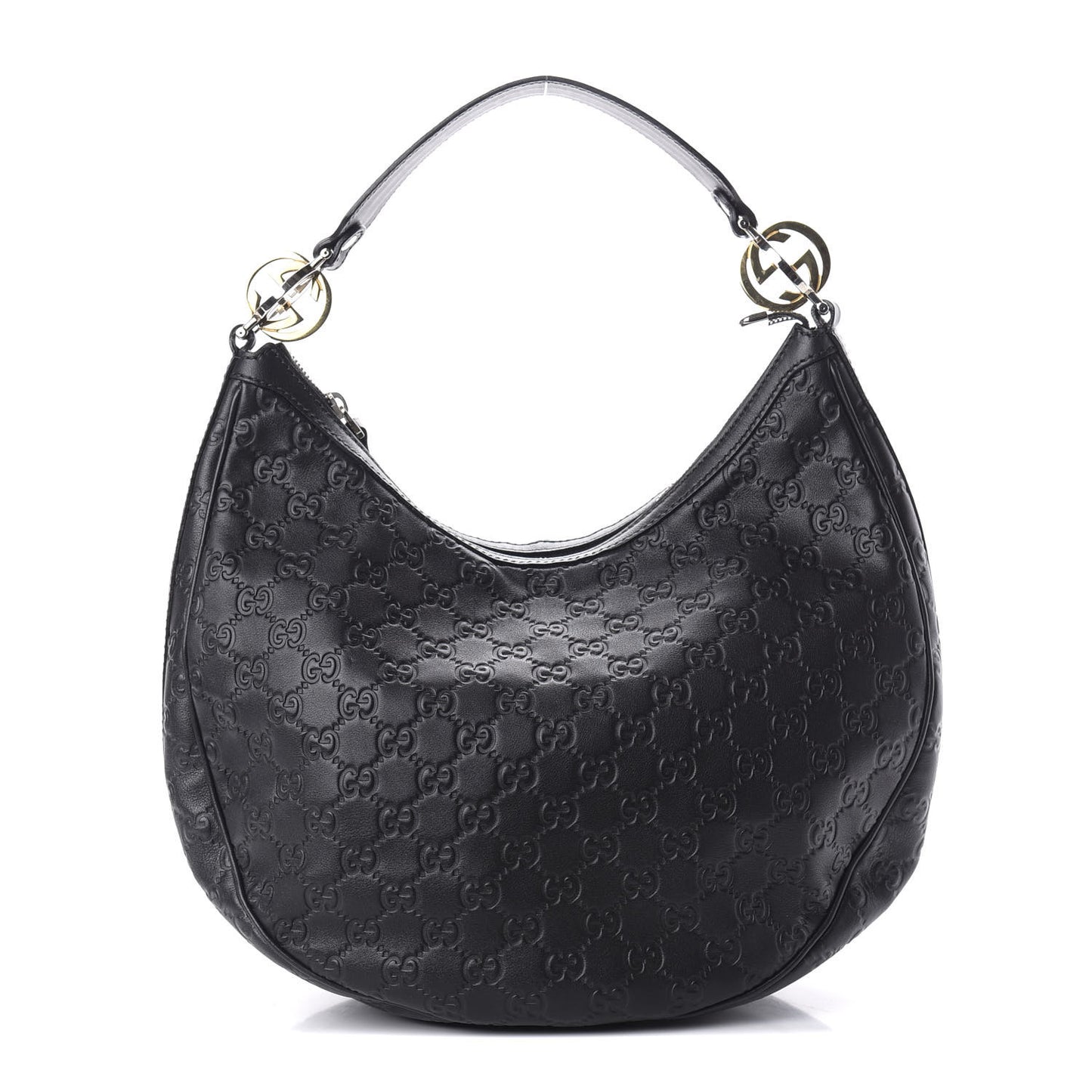 Guccissima Medium GG Twins Hobo Black