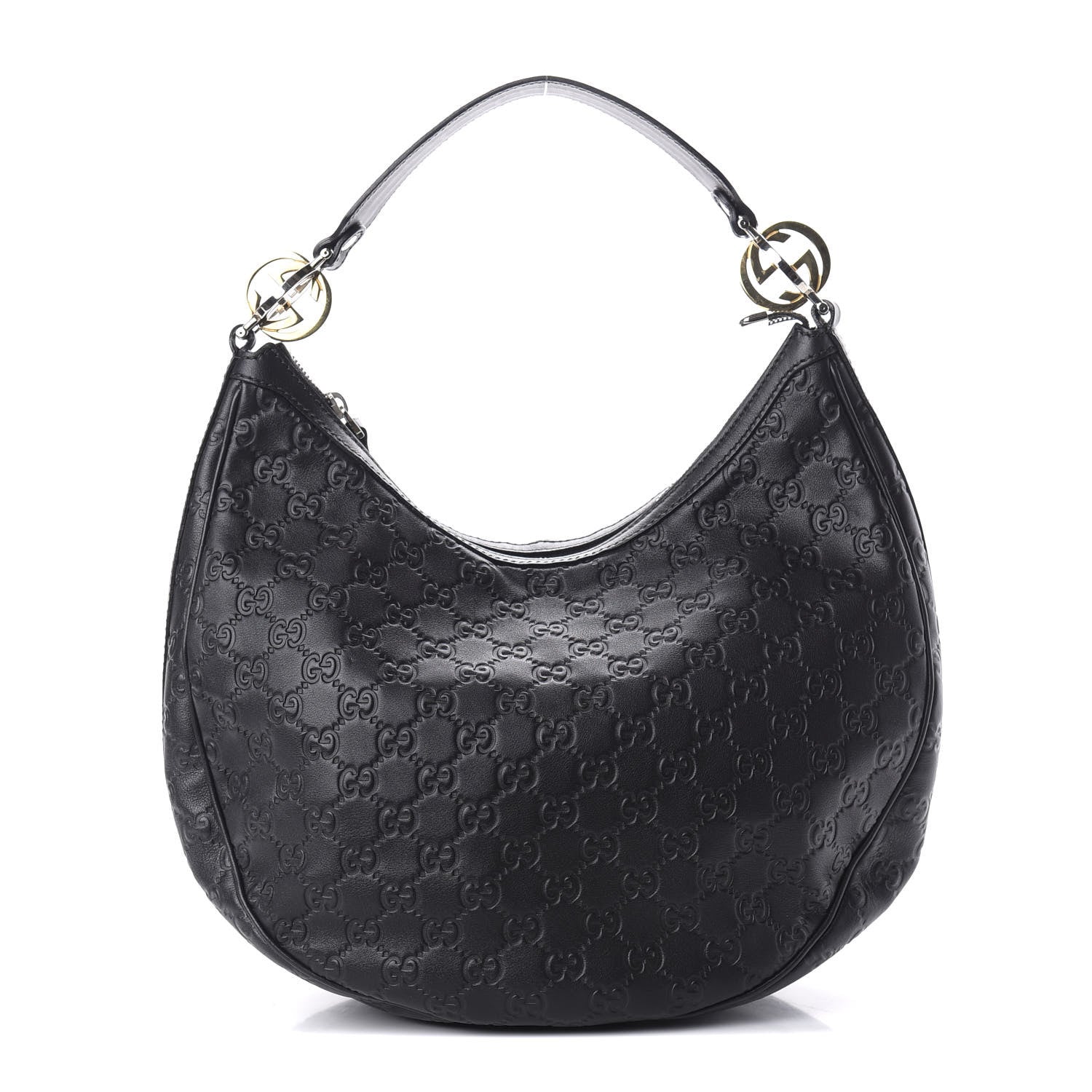 Gucci Guccissima Medium GG Twins Hobo Black 1 of 10
