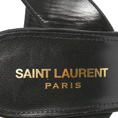 Saint Laurent Satin Jota 85 Heaven Platform Sandals 38 Black 6 of 8