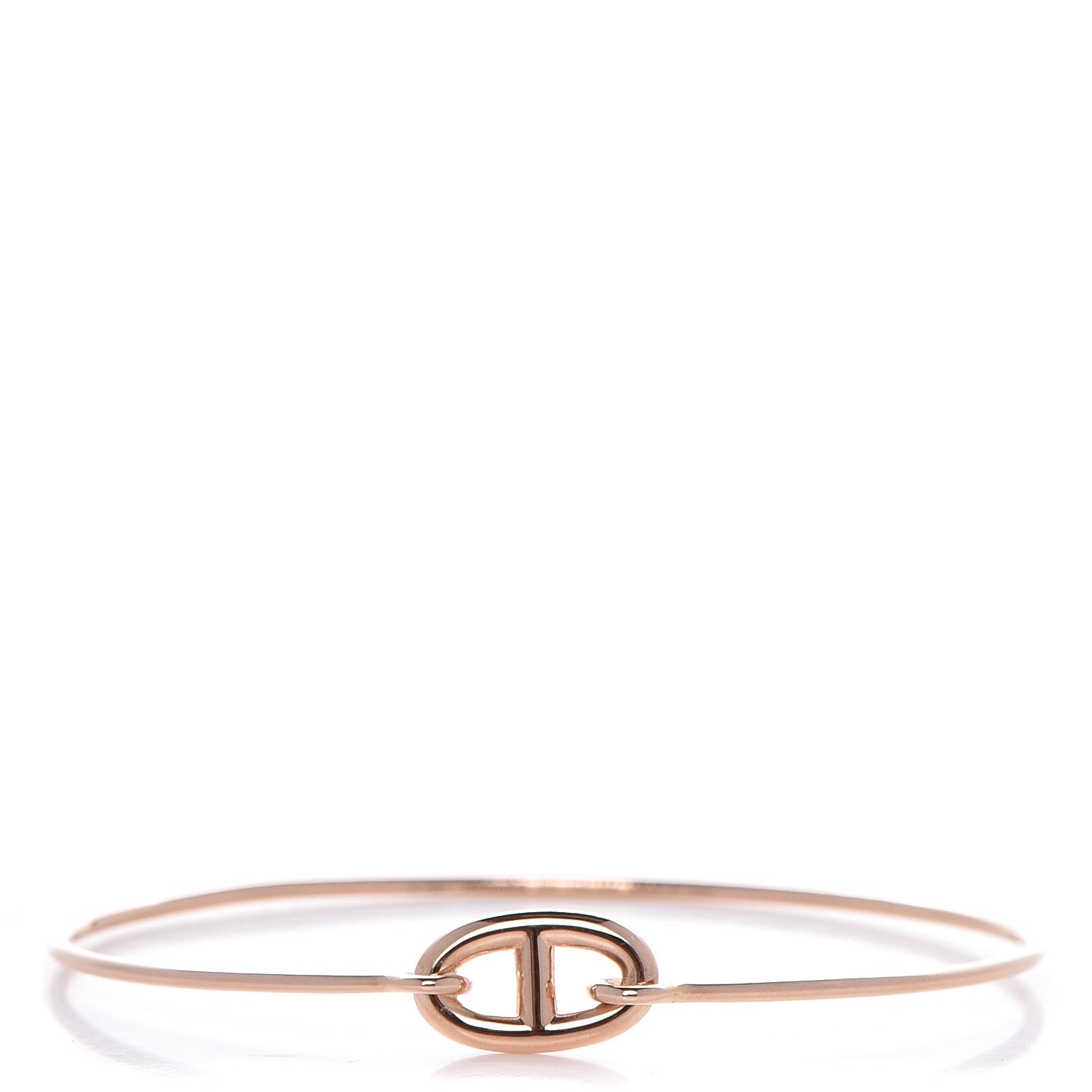 Hermes 18K Rose Gold PM Ronde Chaine d'Ancre Bracelet SH 1 of 4