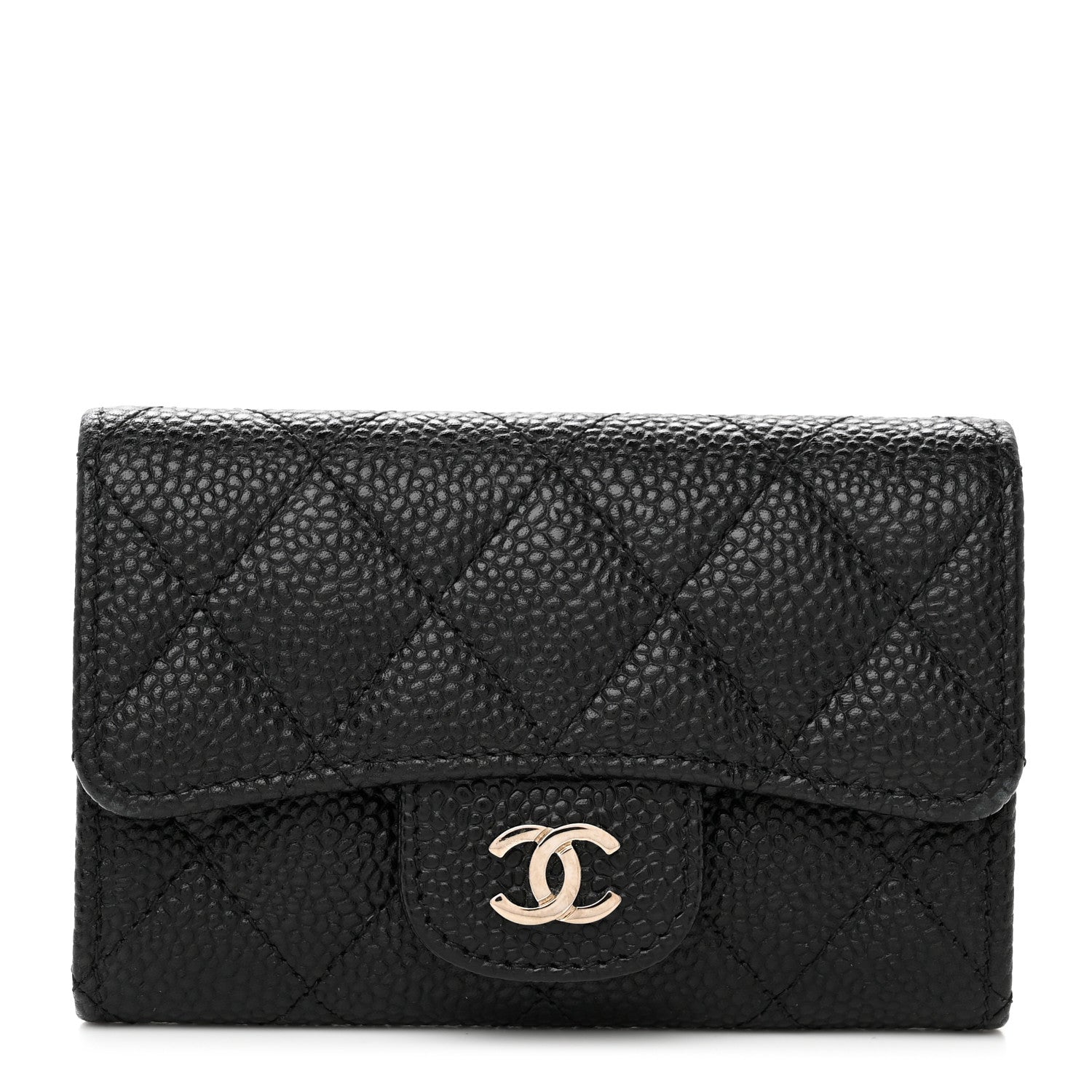 Chanel Caviar Quilted Flap Card Holder Black 1 of 8