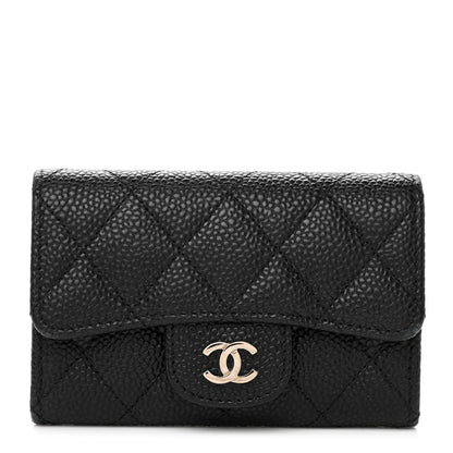 Chanel Caviar Quilted Flap Card Holder Black 1 of 8