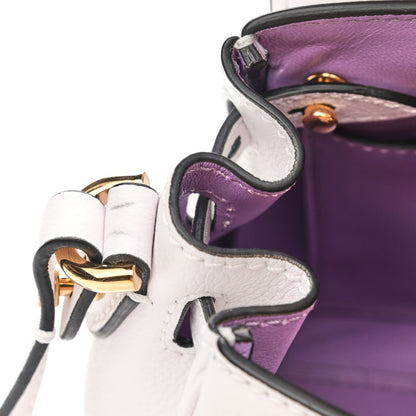 Versace Grained Calfskin Small La Medusa Top Handle Bag White 10 of 12