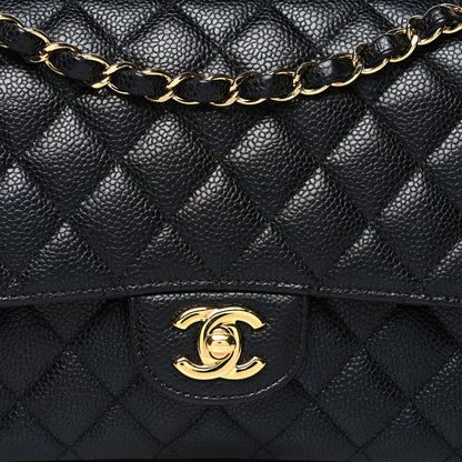Chanel Caviar Quilted Medium Double Flap Black 9 of 11
