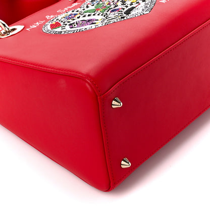 Christian Dior Calfskin Niki De Saint Phalle Medium Supple Lady Dior Red 10 of 11