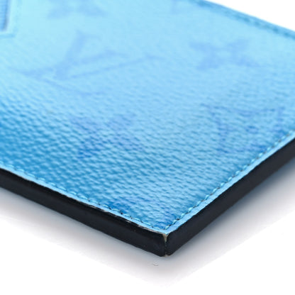 Louis Vuitton Taigarama Coin Card Holder Blue Lagoon 8 of 10