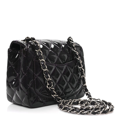 Chanel Patent Quilted Mini Square Flap Purple 2 of 10