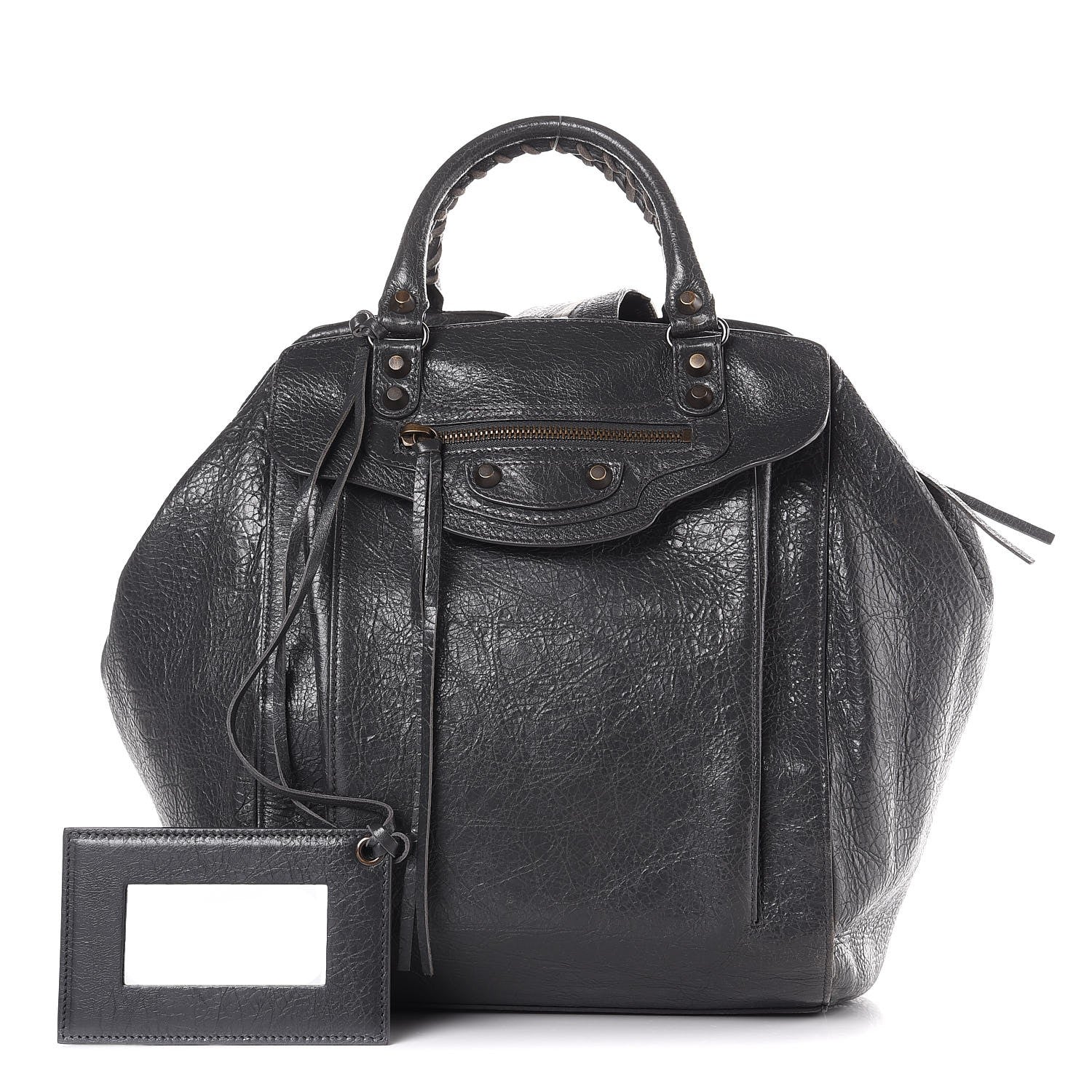 Balenciaga Agneau Classic Hardware Zip Traveler Backpack Gris Fossile 1 of 7