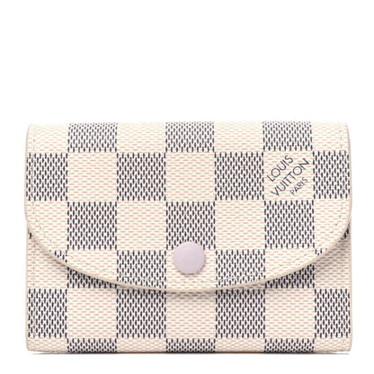 Louis Vuitton Damier Azur Rosalie Coin Purse Rose Ballerine 1 of 4